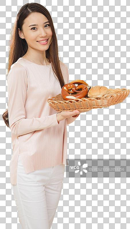 青年女人准备食物图片素材