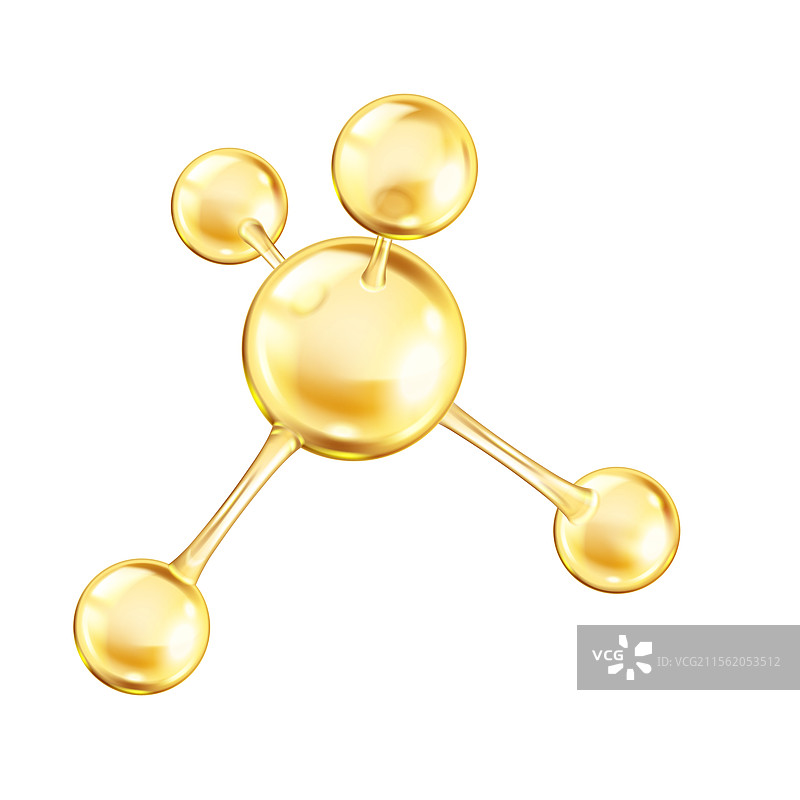 含有金原子的胶原蛋白分子图片素材