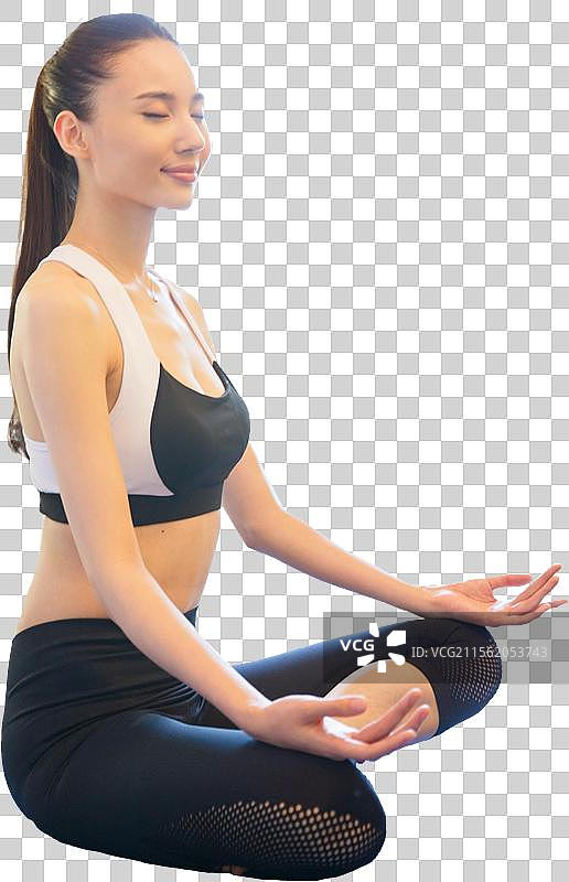 青年女人健身图片素材