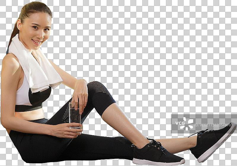 青年女人健身图片素材