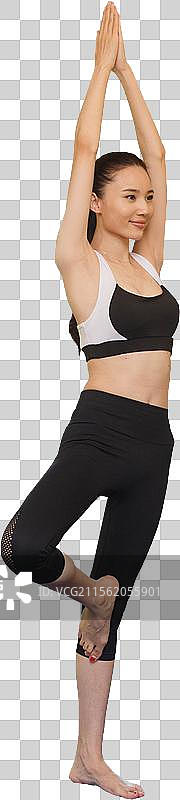 青年女人健身图片素材