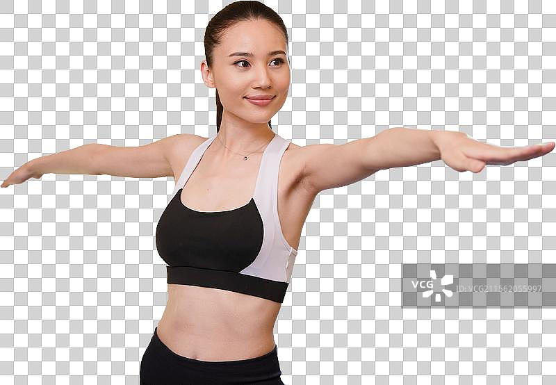 青年女人健身图片素材