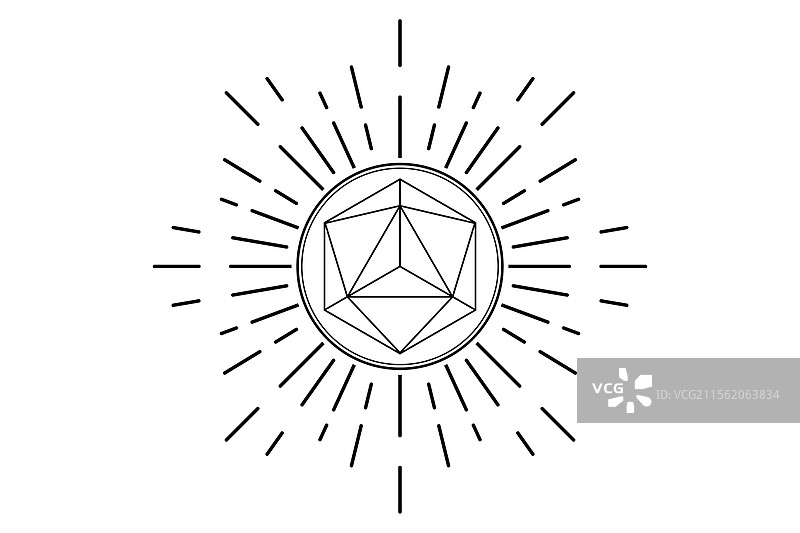 神圣几何辐射图标梅尔卡巴标志图标图片素材