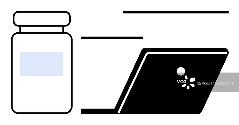 健康与科技交汇的药瓶图片素材