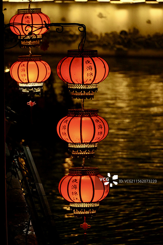 夜游锦江图片素材