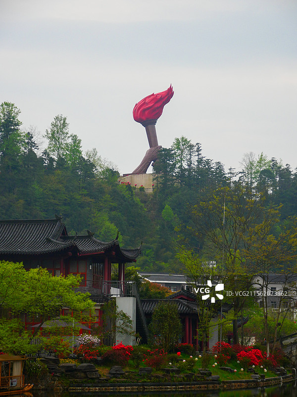 茨坪镇挹翠湖图片素材