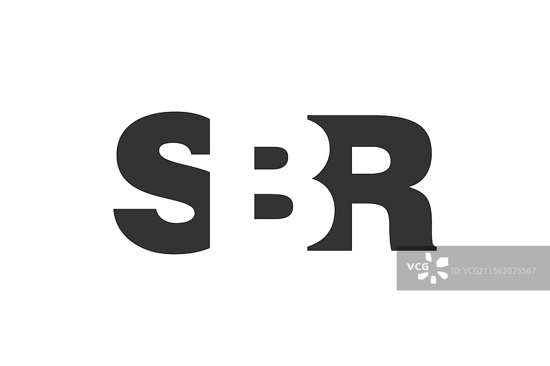 SBR标志设计，字母S B R，粗体字型图片素材