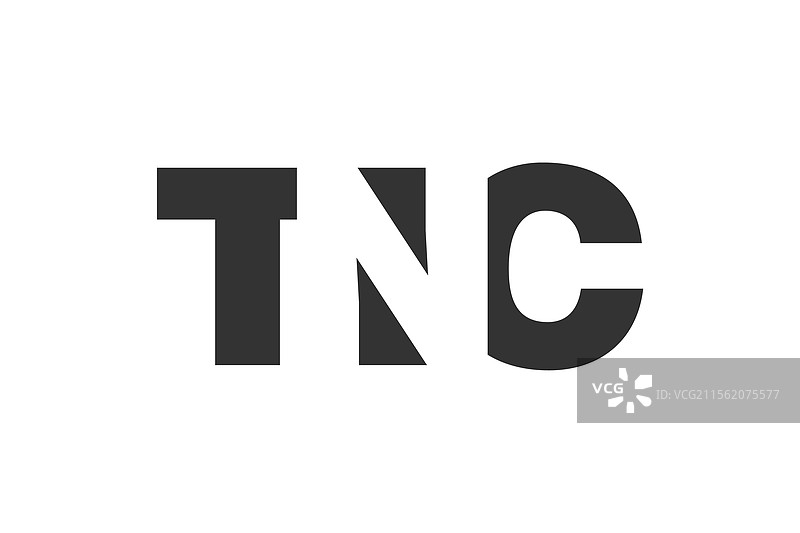 TNC标志设计，字母TNC采用粗体字。图片素材