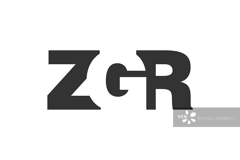 ZGR标志设计，粗体字母ZGR图片素材