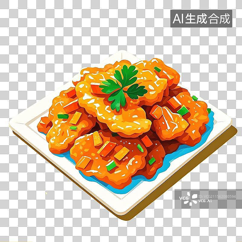 【AI数字艺术】美味的锅包肉图片素材