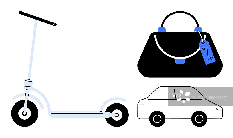 城市交通和生活方式元素与图片素材