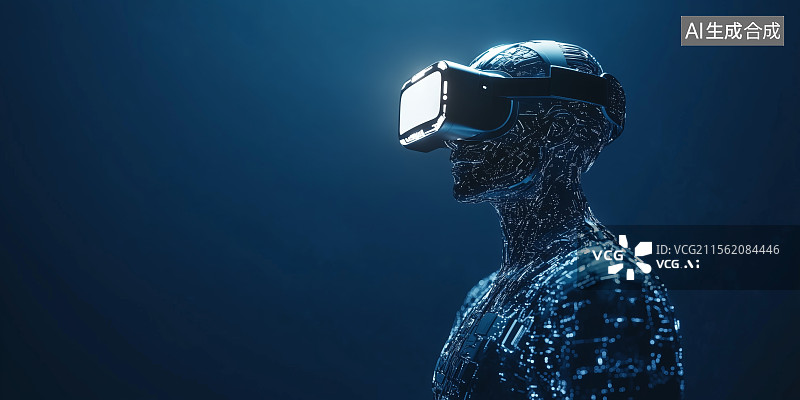 【AI数字艺术】VR眼镜虚拟角色虚拟空间元宇宙图片素材