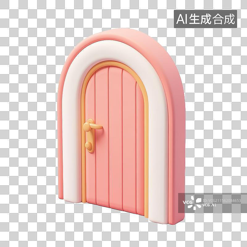 【AI数字艺术】3D卡通立体门通道入口元素图片素材