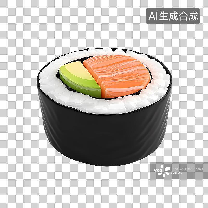 【AI数字艺术】美味的三文鱼寿司图片素材