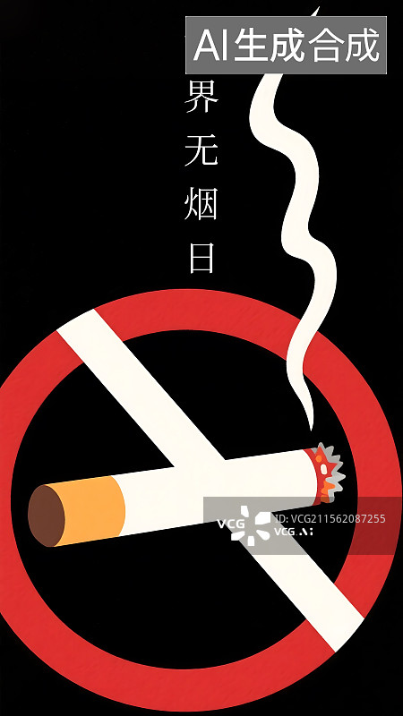 【AI数字艺术】世界无烟日海报图片素材