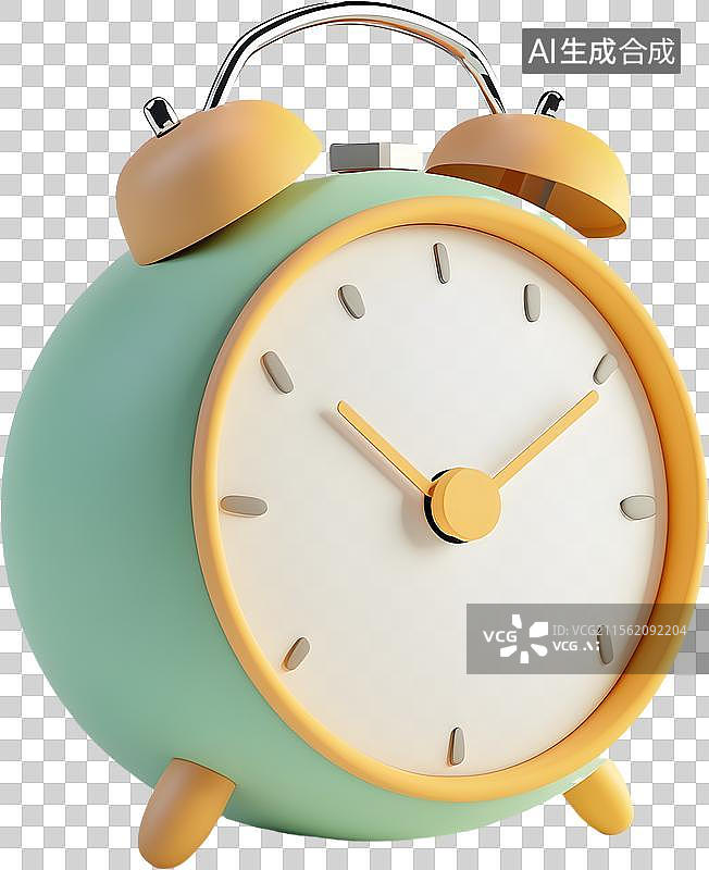 【AI数字艺术】3D卡通闹钟图片素材