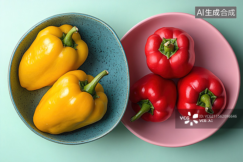 【AI数字艺术】红黄相间的辣椒图片素材