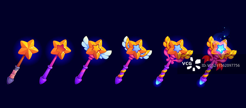 魔法棒等级徽章游戏进度阶段图片素材