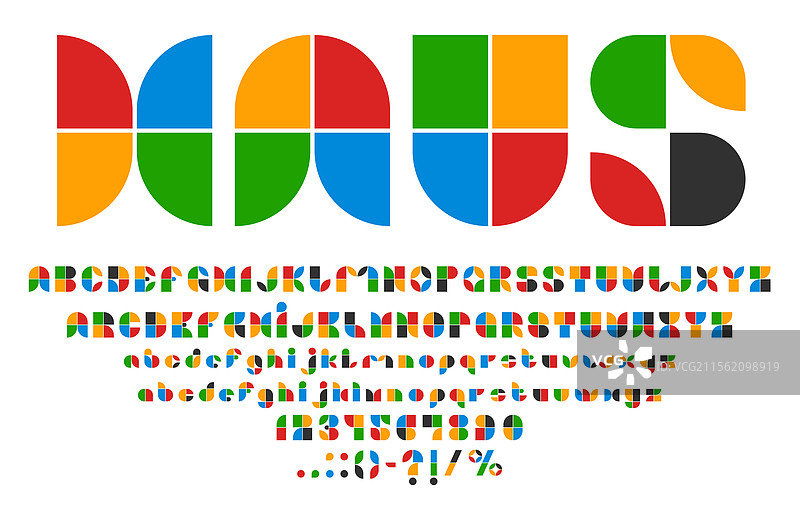 装饰艺术字体，几何字体，80年代和90年代风格的字型图片素材