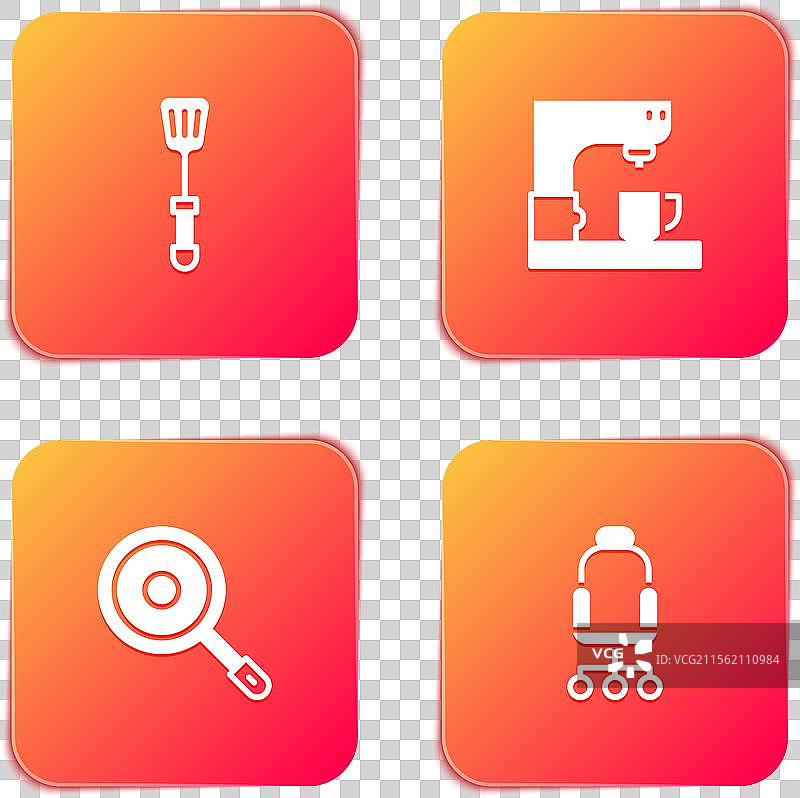 锅铲、咖啡机、煎锅和办公室图片素材