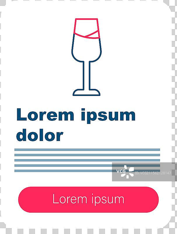 灰色背景上孤立的线条酒杯图标图片素材