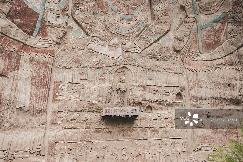 武山县水帘洞拉梢寺摩崖石刻图片素材