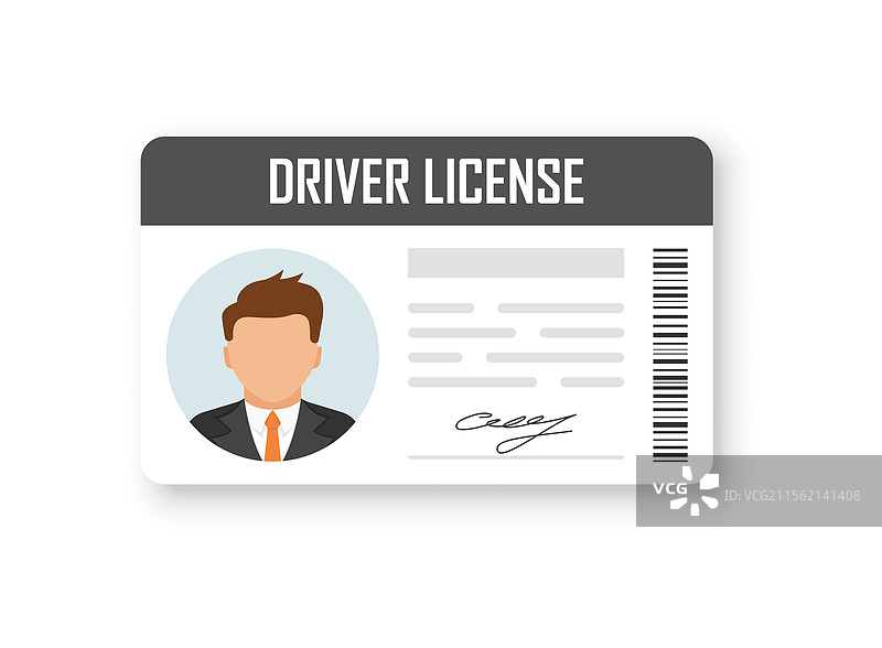 平面风格的驾驶执照图标身份证图片素材