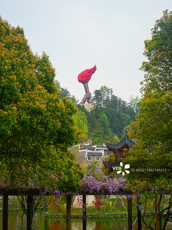 茨坪镇挹翠湖图片素材