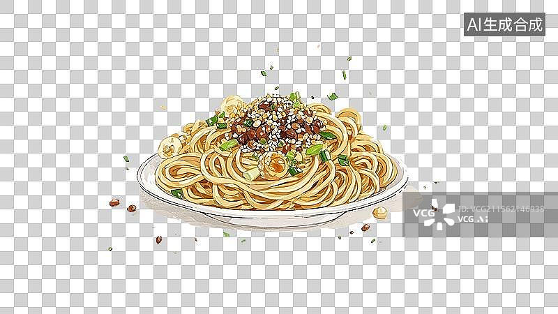 【AI数字艺术】热干面图片素材