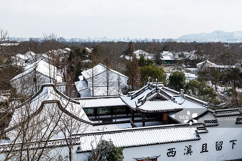 杭州西溪湿地雪韵图片素材