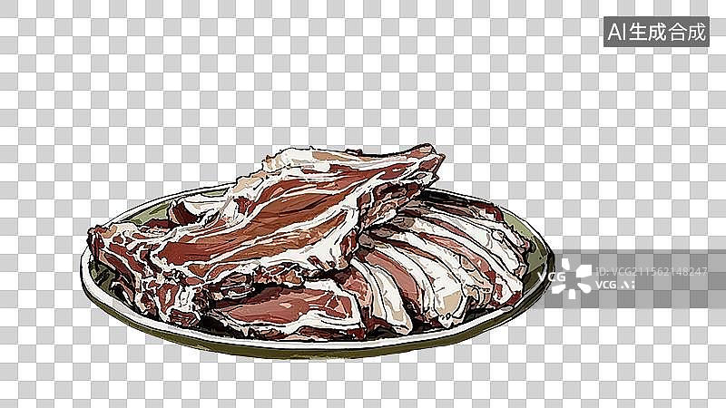 【AI数字艺术】手抓羊肉图片素材