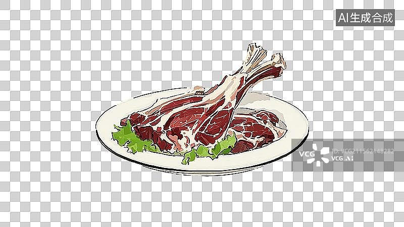 【AI数字艺术】手抓羊肉图片素材