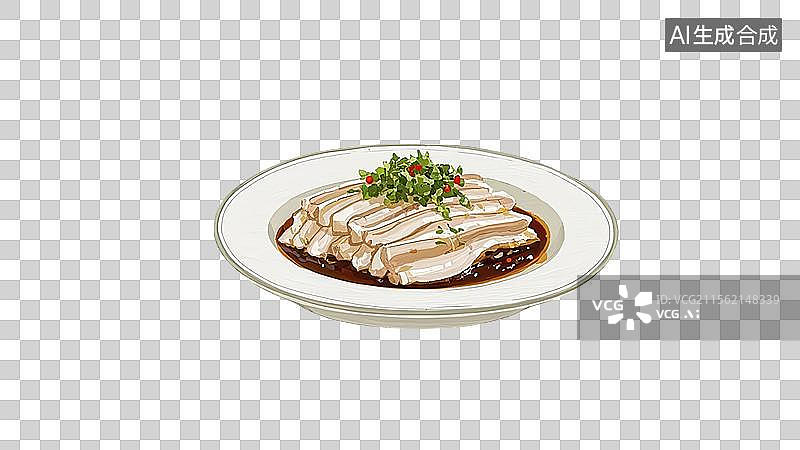 【AI数字艺术】蒜泥白肉图片素材