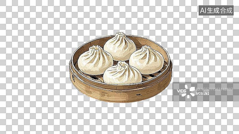 【AI数字艺术】小笼包图片素材