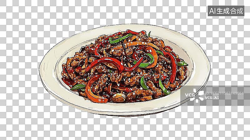 【AI数字艺术】鱼香肉丝图片素材