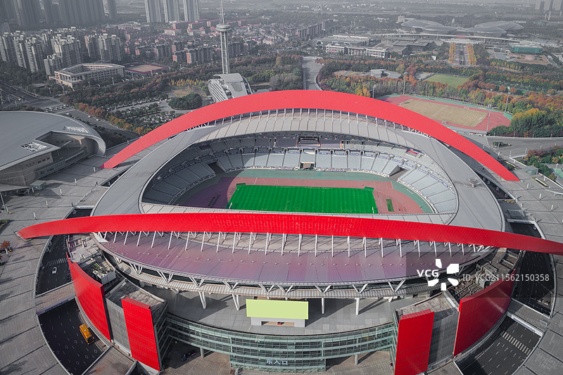 航拍南京奥体中心图片素材
