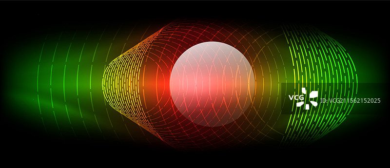 霓虹波浪线与混合效果图片素材