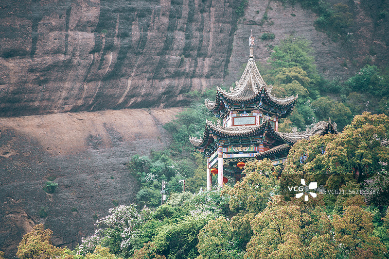 武山县水帘洞道观图片素材