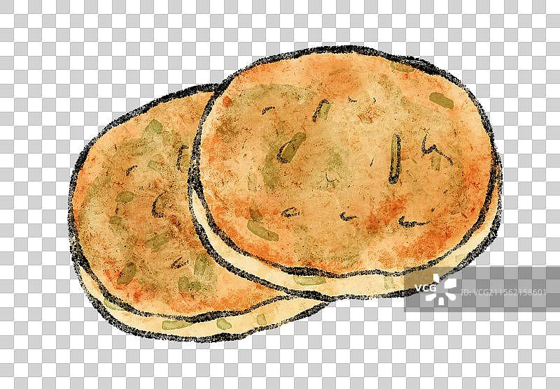 山西临汾美食国风插画-饽糕图片素材