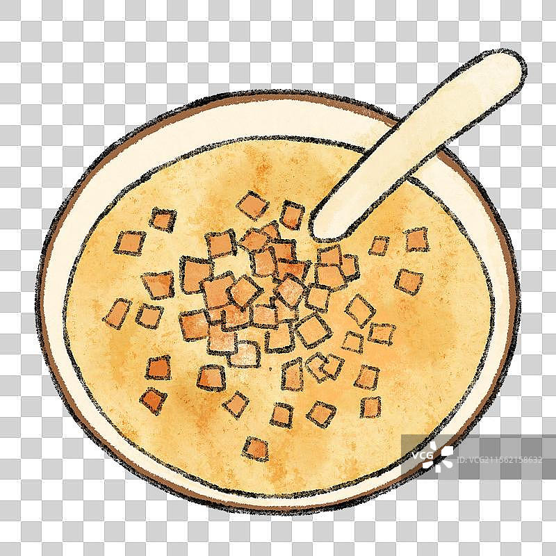 山西临汾美食国风插画-油茶图片素材