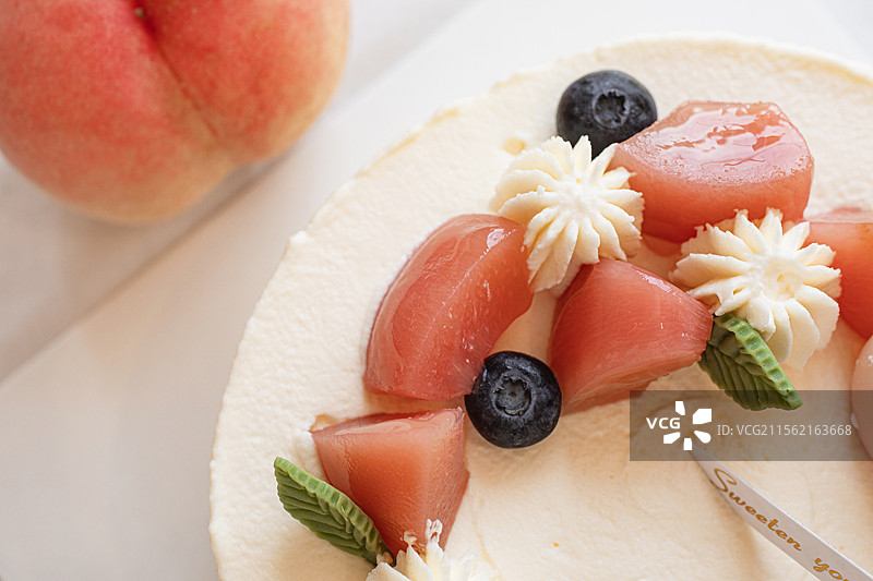 生日蛋糕奶油蛋糕蜜桃蛋糕凤梨柠檬蛋糕菠萝蛋糕甜品烘焙甜食下午茶纪念日粉色浪漫水蜜桃蛋糕慕斯蛋糕瑞士卷图片素材