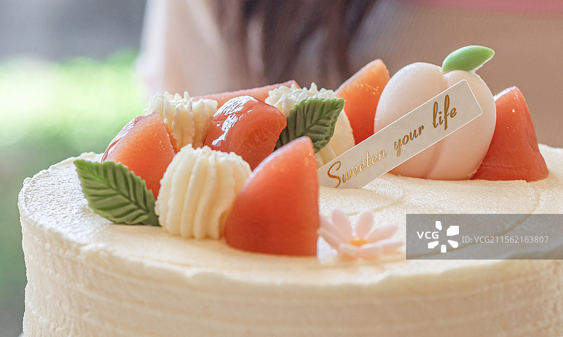 生日蛋糕奶油蛋糕蜜桃蛋糕凤梨柠檬蛋糕菠萝蛋糕甜品烘焙甜食下午茶纪念日粉色浪漫水蜜桃蛋糕慕斯蛋糕瑞士卷图片素材