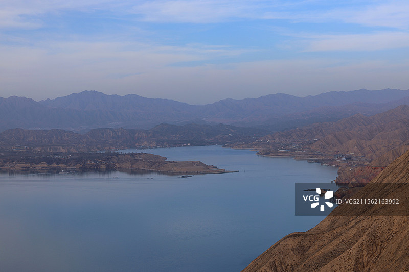 刘家峡水库，拍摄于甘肃省东乡族自治县图片素材