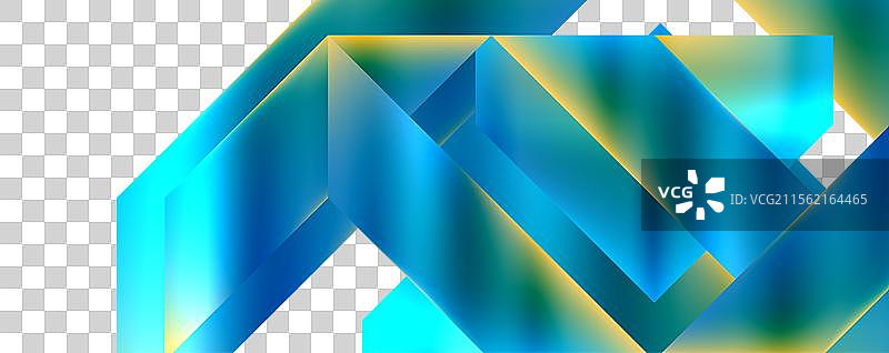 霓虹色彩的几何形状图片素材