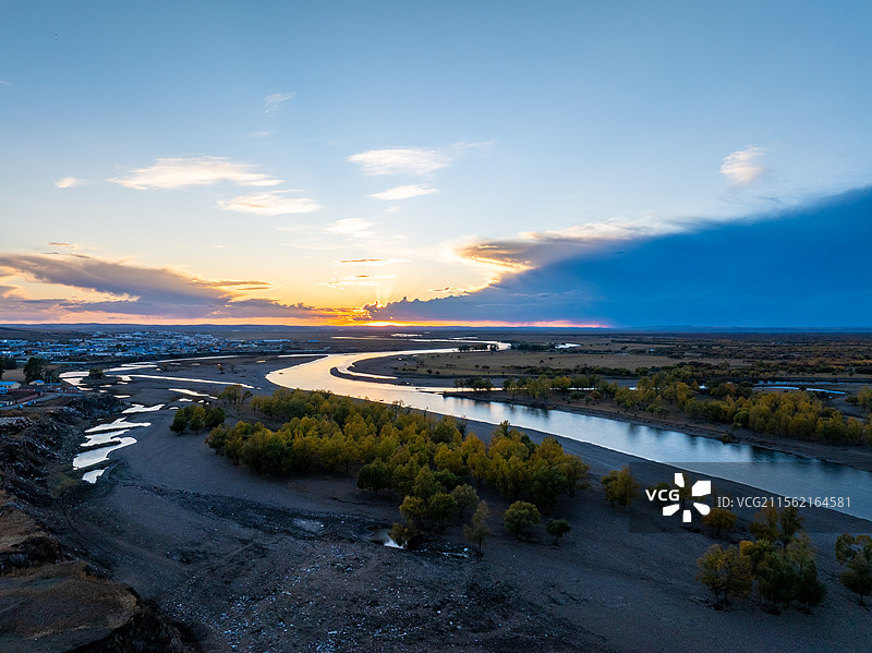 航拍内蒙古呼伦贝阿尔山尔黑山头风景区图片素材