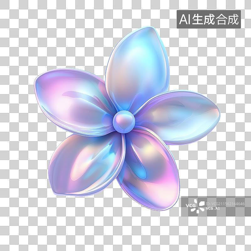 【AI数字艺术】酸性设计元素：花图片素材