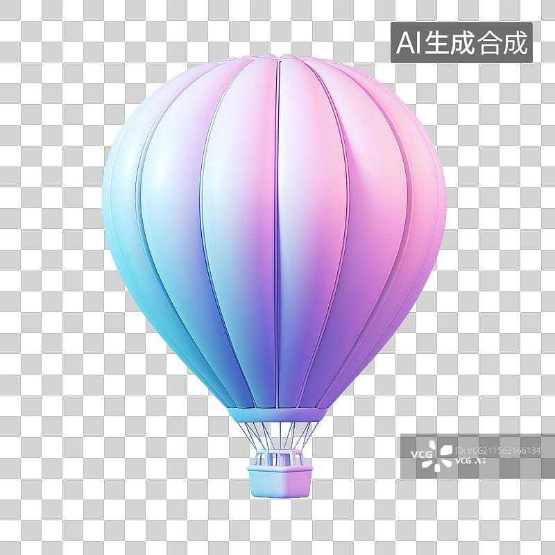 【AI数字艺术】酸性设计元素：热气球图片素材