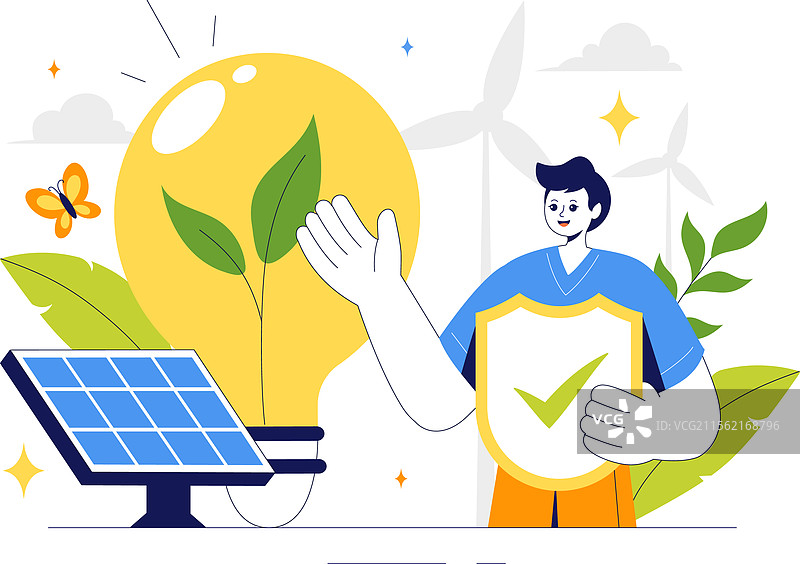 可持续生活，注重环保理念图片素材