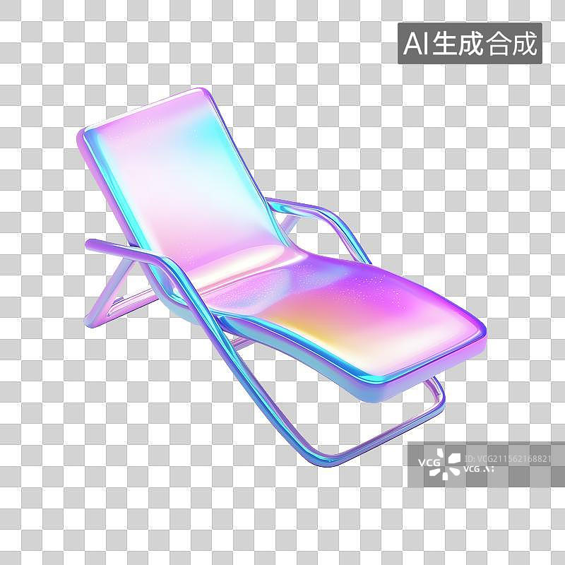 【AI数字艺术】酸性设计元素：躺椅图片素材