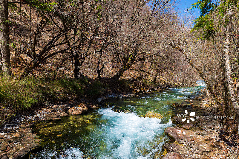 九寨沟山涧图片素材